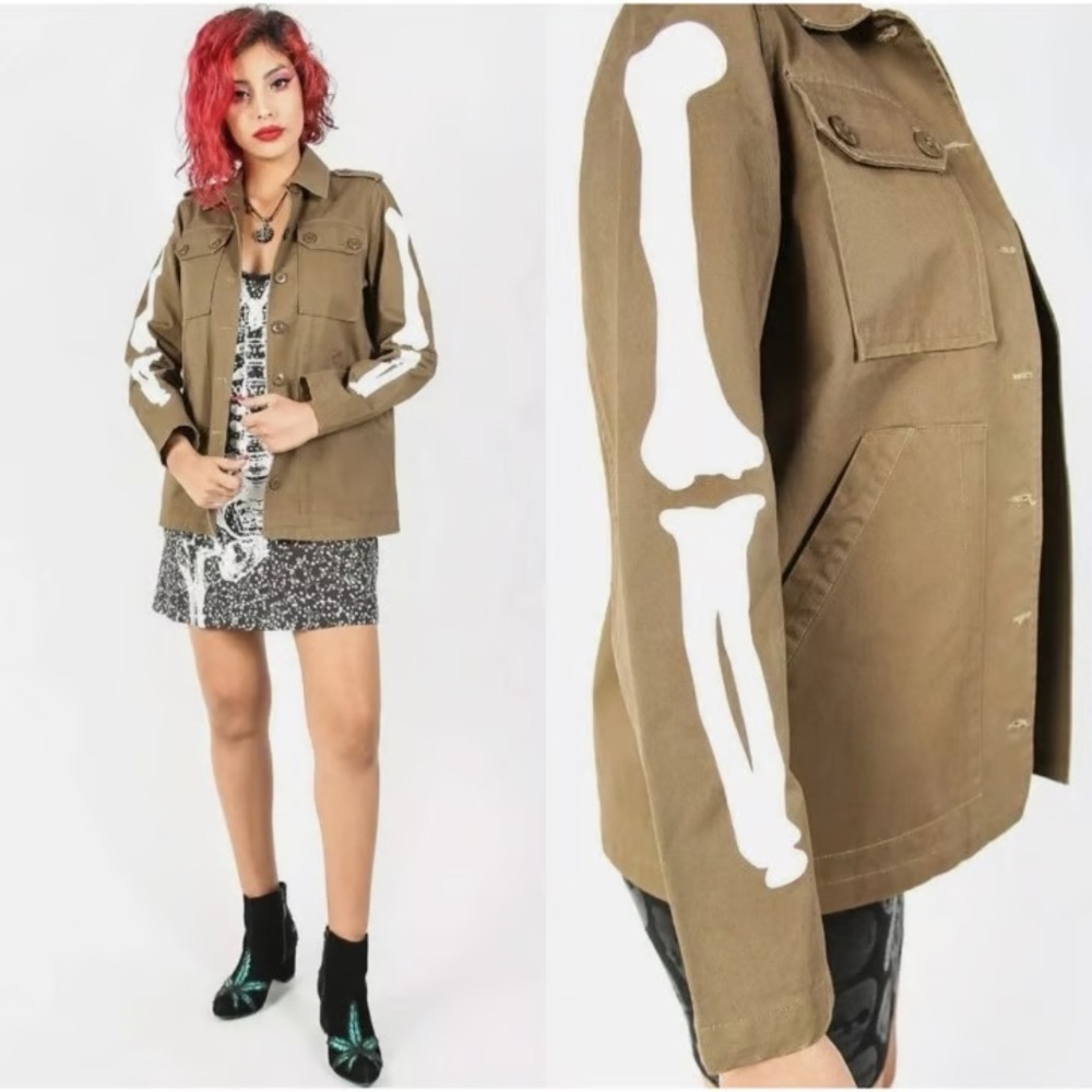 Iron Fist Olive Green Bone In Military Jacket XL